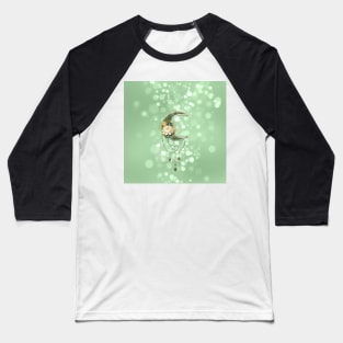 Elegant, noble moon with flowers Baseball T-Shirt